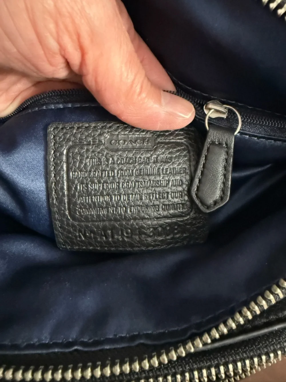 Coach Black Pebbled Leather Satchel with Silver Hardware